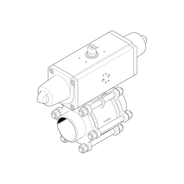 Festo Ball Valve Actuator Unit VZBA-3"-WW-63-T-22-F0710-V4V4T-PS180-R-9 VZBA-3"-WW-63-T-22-F0710-V4V4T-PS180-R-9 - main